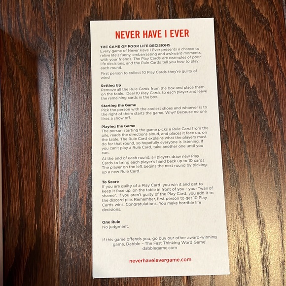 Card game Never have I ever the game of poor life decisions - Picture 2 of 3